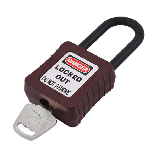 De-Electric Lockout Padlock 38mm Keyed Different Brown - Image 3