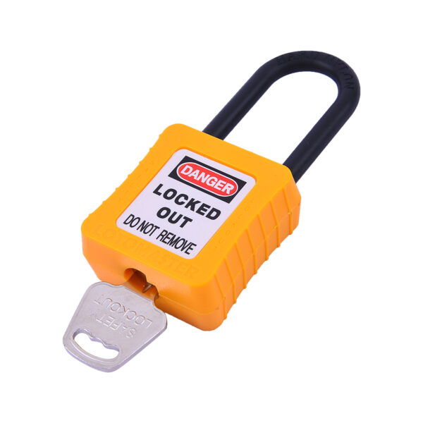 De-Electric Lockout Padlocks 3 Master Keyed 38mm Yellow - Image 3