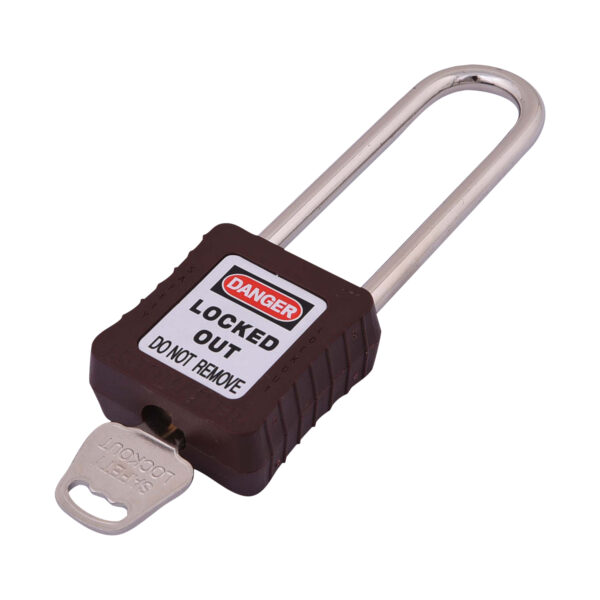 Safety Lockout Padlock 75mm Keyed Different Brown - Image 3