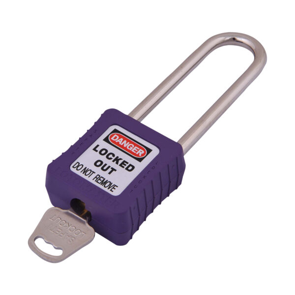 Safety Lockout Padlock 75mm Keyed Different Violet - Image 3