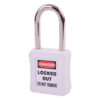 Safety Lockout Padlock 38mm Keyed Different White