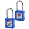 Safety Lockout Padlocks 2 Keyed Alike 38mm Blue