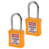 Safety Lockout Padlocks 2 Keyed Alike 38mm Yellow