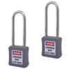 Safety Lockout Padlocks 2 Keyed Alike 75mm Grey