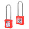 Safety Lockout Padlocks 2 Keyed Alike 75mm Red