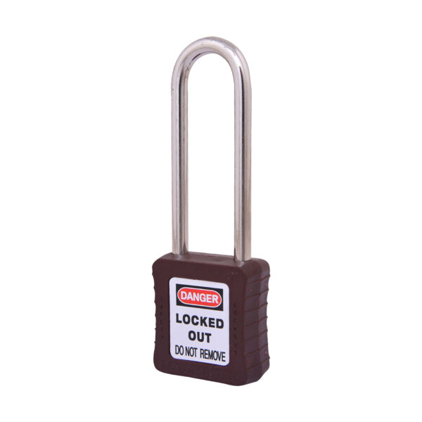 Safety Lockout Padlock 75mm Keyed Different Brown