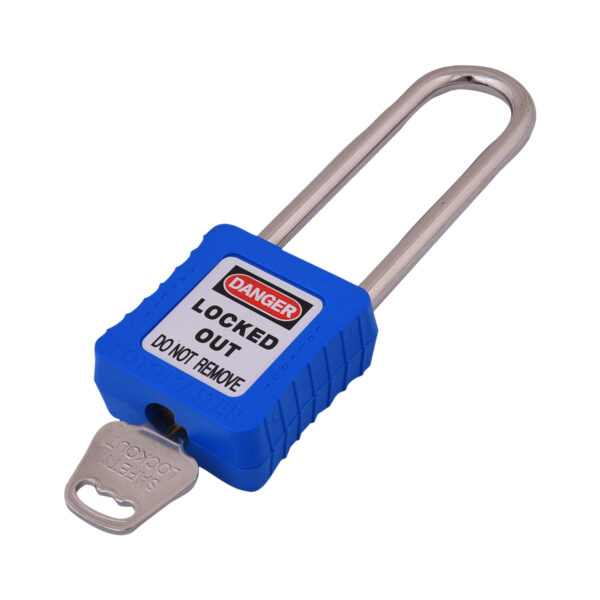 Safety Lockout Padlocks 3 Master Keyed 75mm Blue - Image 3