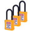 De-Electric Lockout Padlocks 3 Master Keyed 38mm Yellow