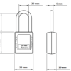 De-Electric Lockout Padlocks 6 Keyed Alike 38mm Orange - Image 4